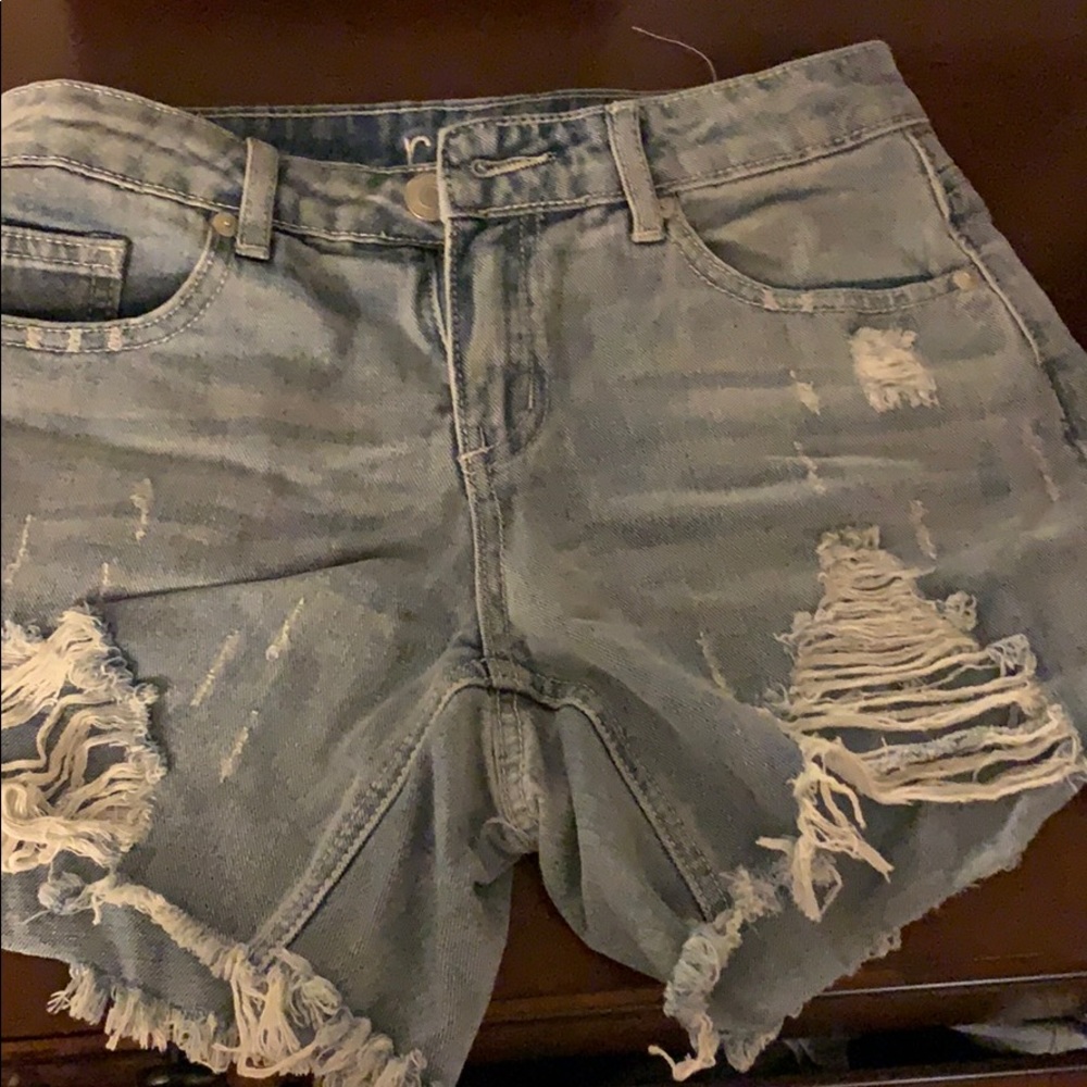 High rise jean shorts